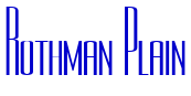 Rothman Plain шрифт